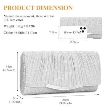UBAYMAX Evening Bag Clutch Purses for Women Lady Girl Handbags Crossbody Bag Wedding Bag for Prom Co...