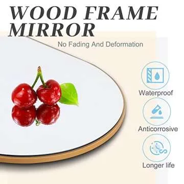 NeuType Arched Full Length Mirror, 71"x32"Full Body Mirror, Wooden Thin Frame, Hanging or Leaning Against Wall, Oversized Large Bedroom Mirror, Floor Mirror, Dressing Mirror, Gold