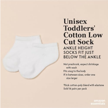Kids' Cotton Low Cut Socks - 14 Pairs in Black