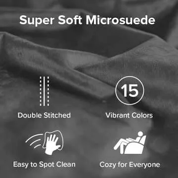 Sofa Sack Bean Bag Chair - Plush, Ultra Soft - Memory Foam Bean Bag Chair with Microsuede Cover - Stuffed Foam Filled Furniture and Accessories for Dorm Room 5 Feet - Charcoal