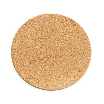 XIYUAN 50 Pieces of self-Adhesive Cork, 4" self-Adhesive Cork mat, Round, for DIY Coasters, Cork Board, corkboard, Strong Sticky Mini Cork