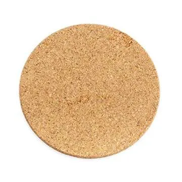 XIYUAN 50 Pieces of self-Adhesive Cork, 4" self-Adhesive Cork mat, Round, for DIY Coasters, Cork Board, corkboard, Strong Sticky Mini Cork
