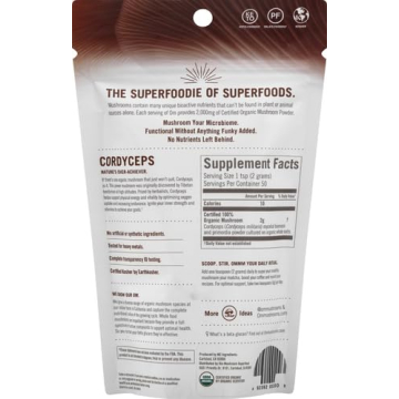 OM Mushroom Superfood Cordyceps Organic Powder for Energy