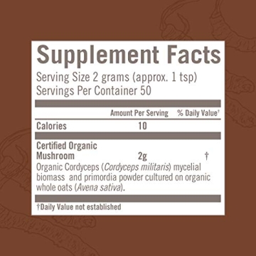 OM Mushroom Superfood Cordyceps Organic Powder for Energy