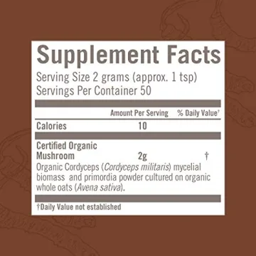 OM Mushroom Superfood Cordyceps Organic Powder for Energy