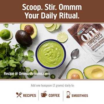 OM Mushroom Superfood Cordyceps Organic Powder for Energy