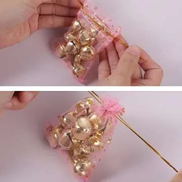 SUMAJU 100 Moon Star Organza Jewelry Bags for Gifts