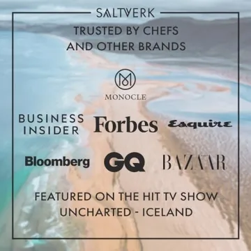 Saltverk Salt Gift Set of 4 Lava, Birch Smoked, Arctic Thyme, Flaky Sea Salt Sampler - Hand Harvested Gourmet - Sustainably Made - 12.33 Ounces Total