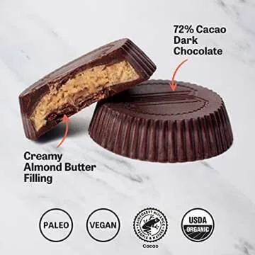 EVOLVED Chocolate Almond Butter Cups, 1.4-oz. 2 Packs (Count of 9)