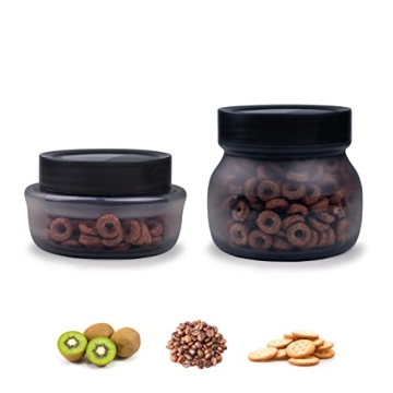 DeliOne Jars with Lids - Collapsible and Leakproof Food Storage Solutions