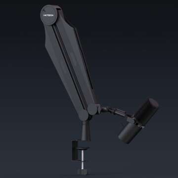 IXTECH Microphone Boom Arm Mic Arm for Blue Yeti Shure Sm7b Hyperx QuadCast Rode At2020 and Fifine M...