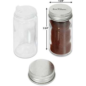Simple Houseware Spice Jars Bottles w/label (Set of 12)