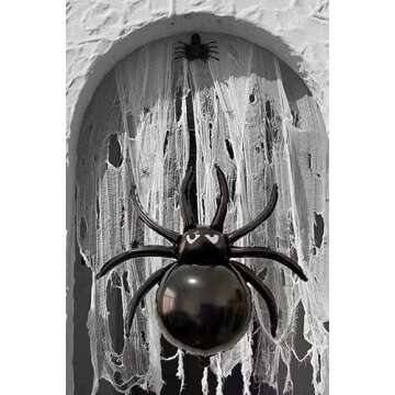 33" Spider Foil Balloons - Halloween Black Spiders Animal Spooky Balloon for New Year Party Decoration Supplier
