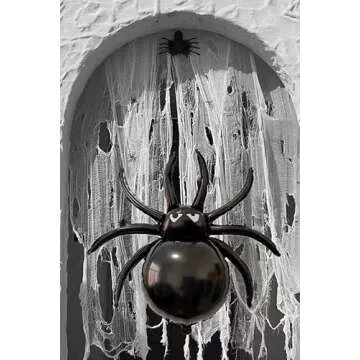 33" Spider Foil Balloons - Halloween Black Spiders Animal Spooky Balloon for New Year Party Decoration Supplier
