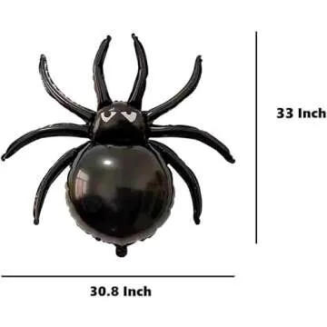 33" Spider Foil Balloons - Halloween Black Spiders Animal Spooky Balloon for New Year Party Decoration Supplier