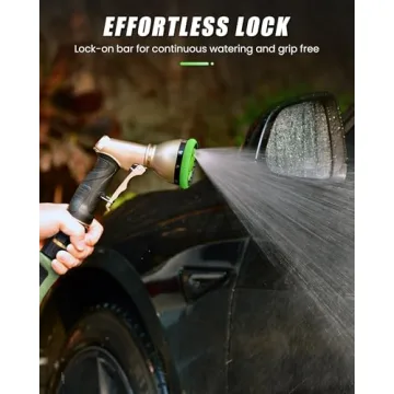 RAINPOINT Garden Hose Nozzle with 9 Spray Patterns