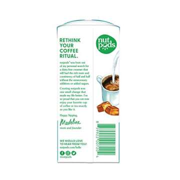 nutpods Caramel Coffee Creamer - Unsweetened Non Dairy Creamer Made from Almonds and Coconuts - Keto Creamer, Whole30, Gluten Free, Non-GMO, Vegan, Sugar Free, Kosher (12-Pack)