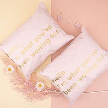 RUSPEPA Poly Mailer Shipping Bag with Self Sealing, Business Text Printed Design, 50 Packs 12 x 15.5...