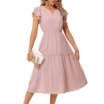 Elegant Women's Floral Boho V-Neck Dress for Summer Wear