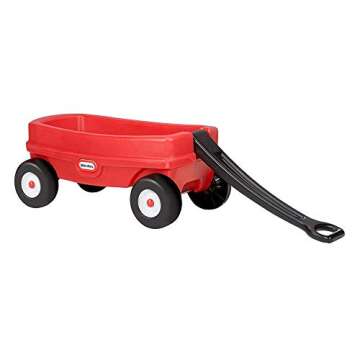 Little Tikes Lil' Wagon – Red And Black, Indoor and Outdoor Play, Easy Assembly, Made Of Tough Plastic Inside and Out, Handle Folds For Easy Storage | Kids 18