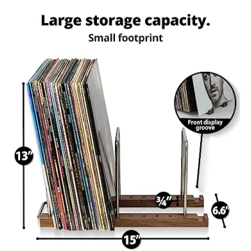 Stylish Vinyl Record Storage Holder for 75 LPs