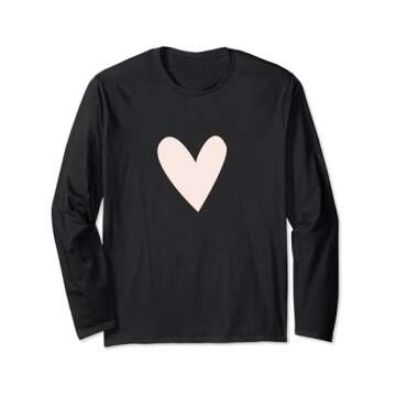 Womens Valentine's Day Love Heart Long Sleeve T-Shirt