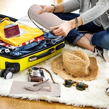 12 Pcs Beige Shoe Dust Bags Drawstring Washable Travel Storage