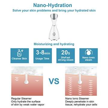 Hleane Facial Steamer Deep Cleansing Spa At Home