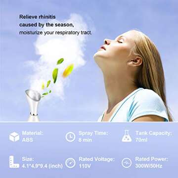 Hleane Facial Steamer Deep Cleansing Spa At Home