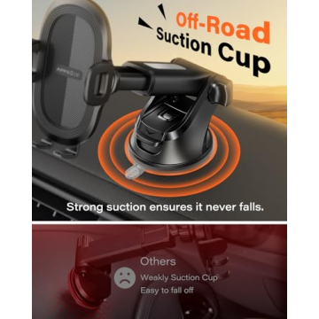 APPS2Car Universal Suction Cup Phone Mount for Cars