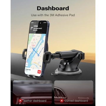 APPS2Car Universal Suction Cup Phone Mount for Cars