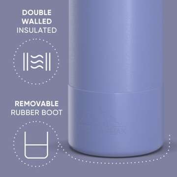 Hydrapeak 40oz Insulated Water Bottle with Straw Lid