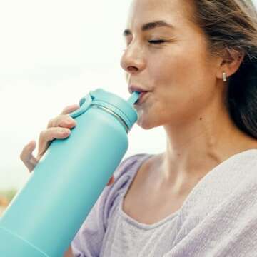 Hydrapeak 40oz Insulated Water Bottle with Straw Lid