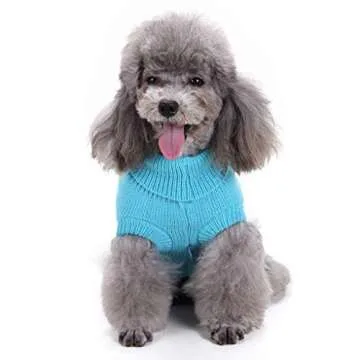 Dog Sweater, Warm Dog Sweaters for Small Dogs Medium Large Dogs, Cute Winter Classic Turtleneck Pet Sweater Cat Sweater Dog Clothes Coat Dog Christmas Sweaters for Girls Boys Dog Puppy Cat