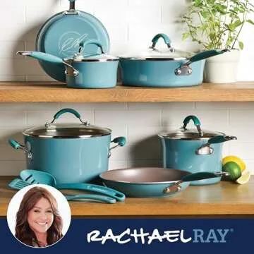 Rachael Ray Cucina Nonstick Cookware Set, 12 Piece