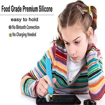 Stylus for Kids Kenkor Stylus Pen for Touch Screen Pencil Shape Universal Capacitive Stylus Compatible with iPad/iPhone/Android/Kindle/Samsung/Microsoft/Tablet-Bule