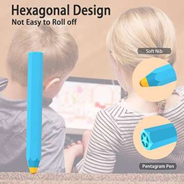 Stylus for Kids Kenkor Stylus Pen for Touch Screen Pencil Shape Universal Capacitive Stylus Compatible with iPad/iPhone/Android/Kindle/Samsung/Microsoft/Tablet-Bule
