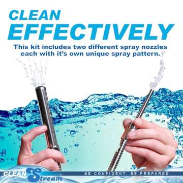 Cleanstream Shower Enema System with Dual Nozzles