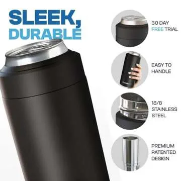 Frost Buddy Universal Can Cooler - Fits All Sizes - Insulated Steel