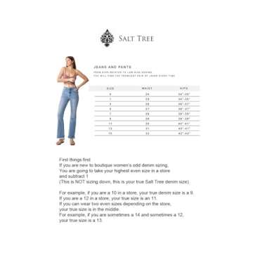 SALT TREE Risen Jeans - High Rise Tummy Control Denim