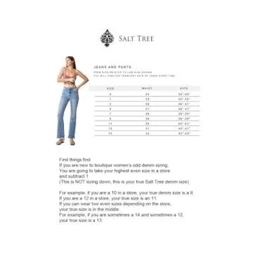 SALT TREE Risen Jeans - High Rise Tummy Control Denim