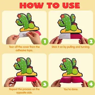 JOYIN Cinco De Mayo Fiesta Honeycomb Centerpiece Set