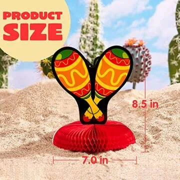 JOYIN Cinco De Mayo Fiesta Honeycomb Centerpiece Set