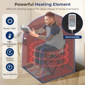 SereneLife Portable Infrared Sauna - Compact Home Spa