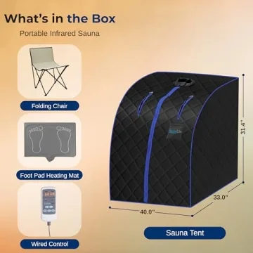 SereneLife Portable Infrared Sauna - Compact Home Spa