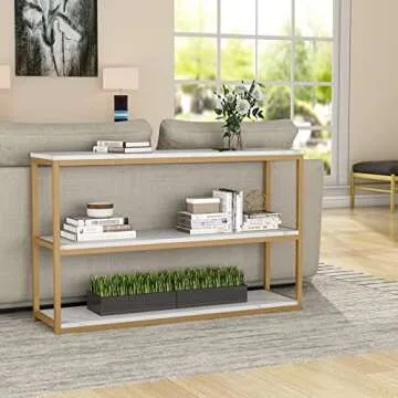 Tribesigns Modern 3-Tier Console Table for Home Decor
