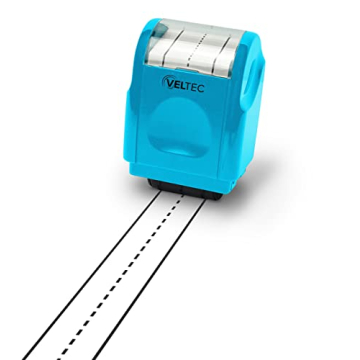 Veltec Dashed Handwriting Lines Practice Roller Stamp for Kids, Parents and Teachers (Light Blue)