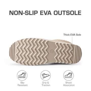 DREAM PAIRS Women's Slippers for Women Genuine Suede Platform Cozy FuzzyEasy Women's Platform Slip-on Slippers Winter Fluffy Warm Comfy Furry Shoes for Outdoor Indoor House,Size 9,Sand,SDSL2413W