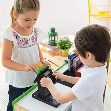 Interactive Wooden Play Market Stand for Kids