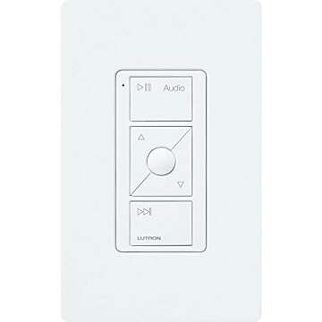 Lutron Pico Smart Remote for Audio, Works with Sonos, PJ2-3BRL-GWH-A02, White